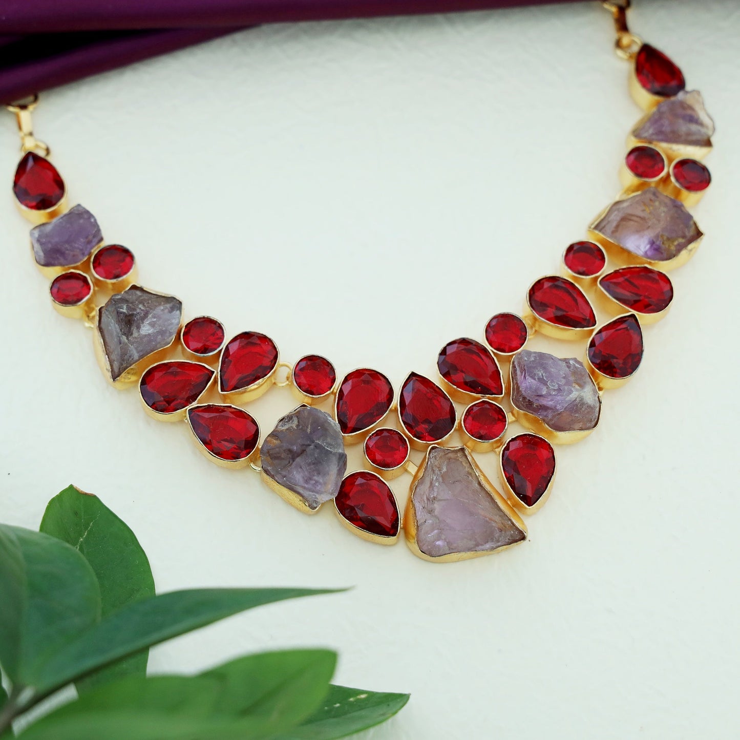Ruby Amethyst Necklace