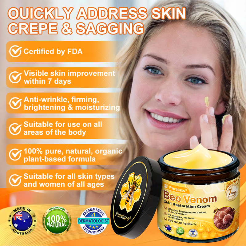 Made and Shipped from AUS ✨ Pureluxo® Bee Venom Skin Restoration Cream ⏰ LAST DAY 80% OFF🛒